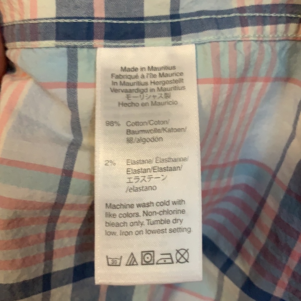 J. Crew Button-down Pink & Blue Plaid Shirt - Picture 4 of 5